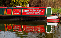 Narrow boat cabin