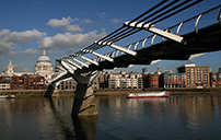 Millennium footbridge and St Paul's Cathedral