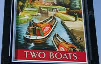 The Two Boats sign